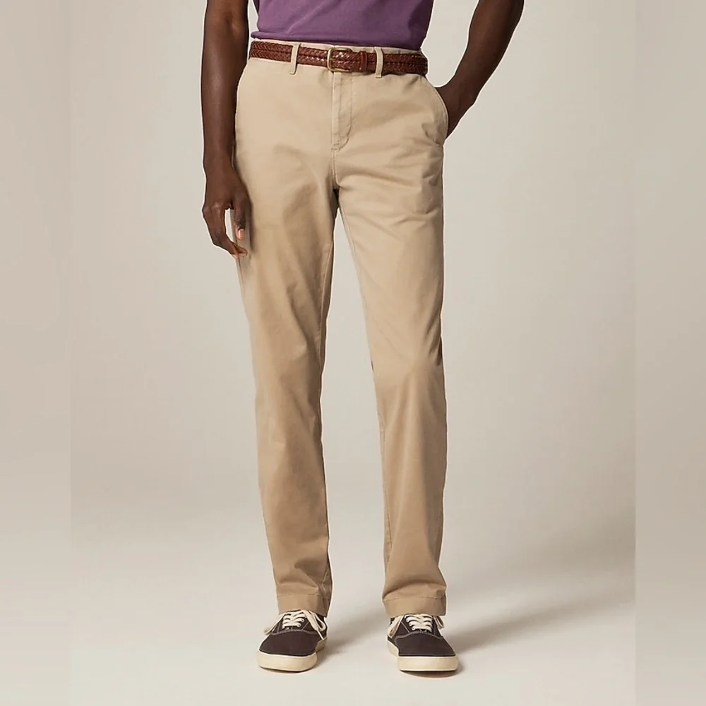 NWT J.Crew 770™ Straight-fit stretch chino pant in Khaki 32 x 32 Preppy Academia